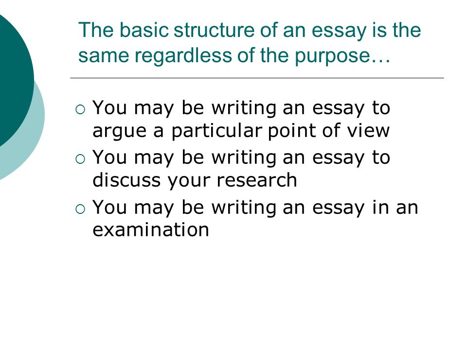Purpose of Writing an Essay